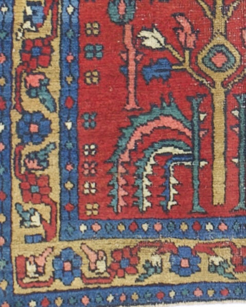 Antique Persian Heriz Rug 2'9" x 4’6”