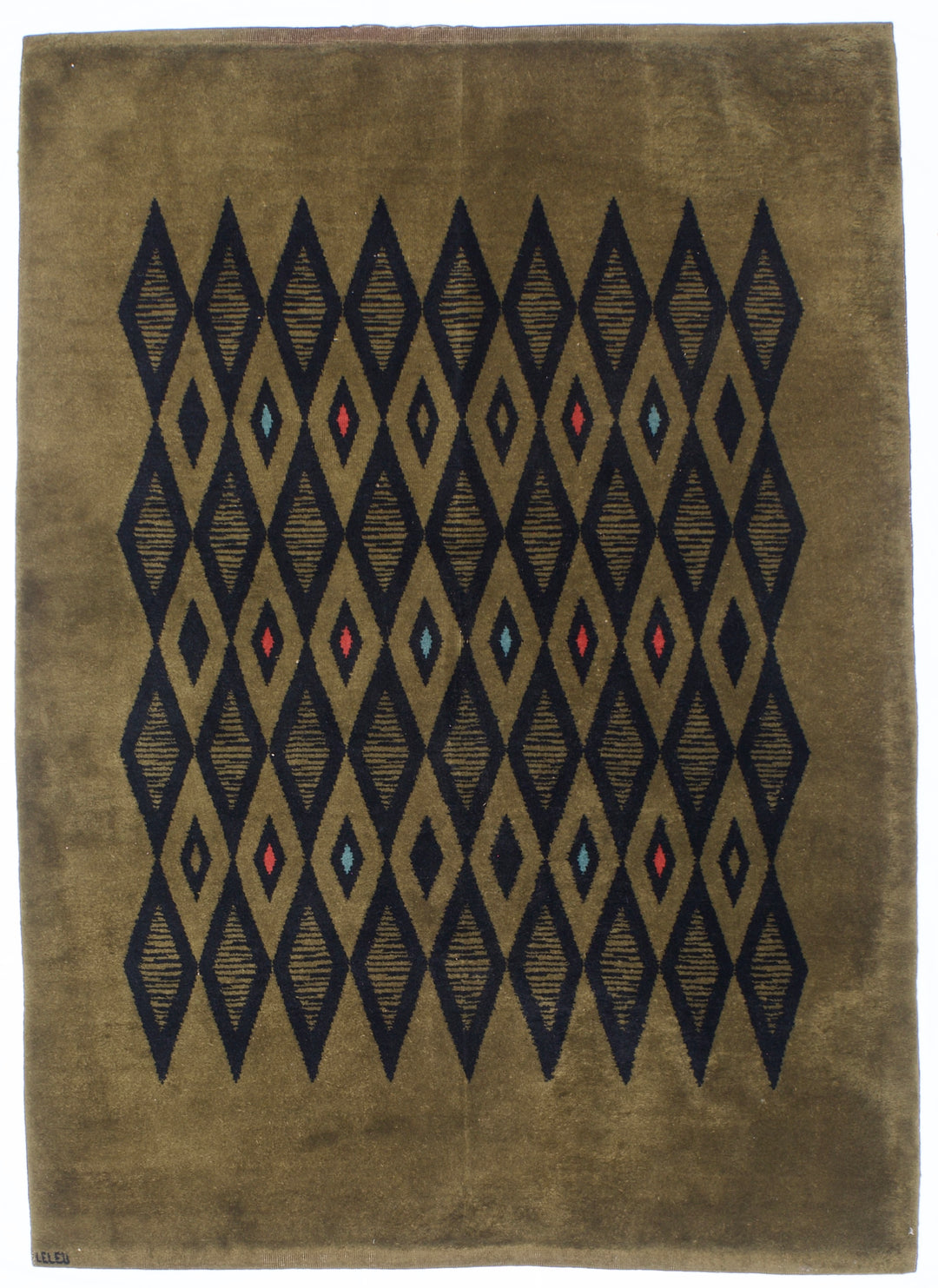 Antique French Rug Signed Leleu 5'9" x 8’0"