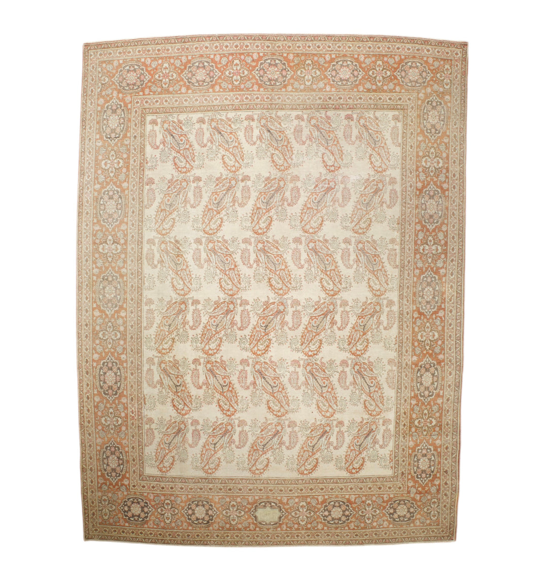 Antique Persian Haji Jailli Tabriz Rug 9'5" x 12’5”