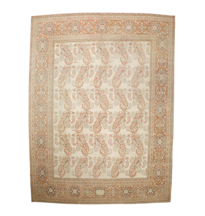 Antique Persian Haji Jailli Tabriz Rug 9'5" x 12’5”