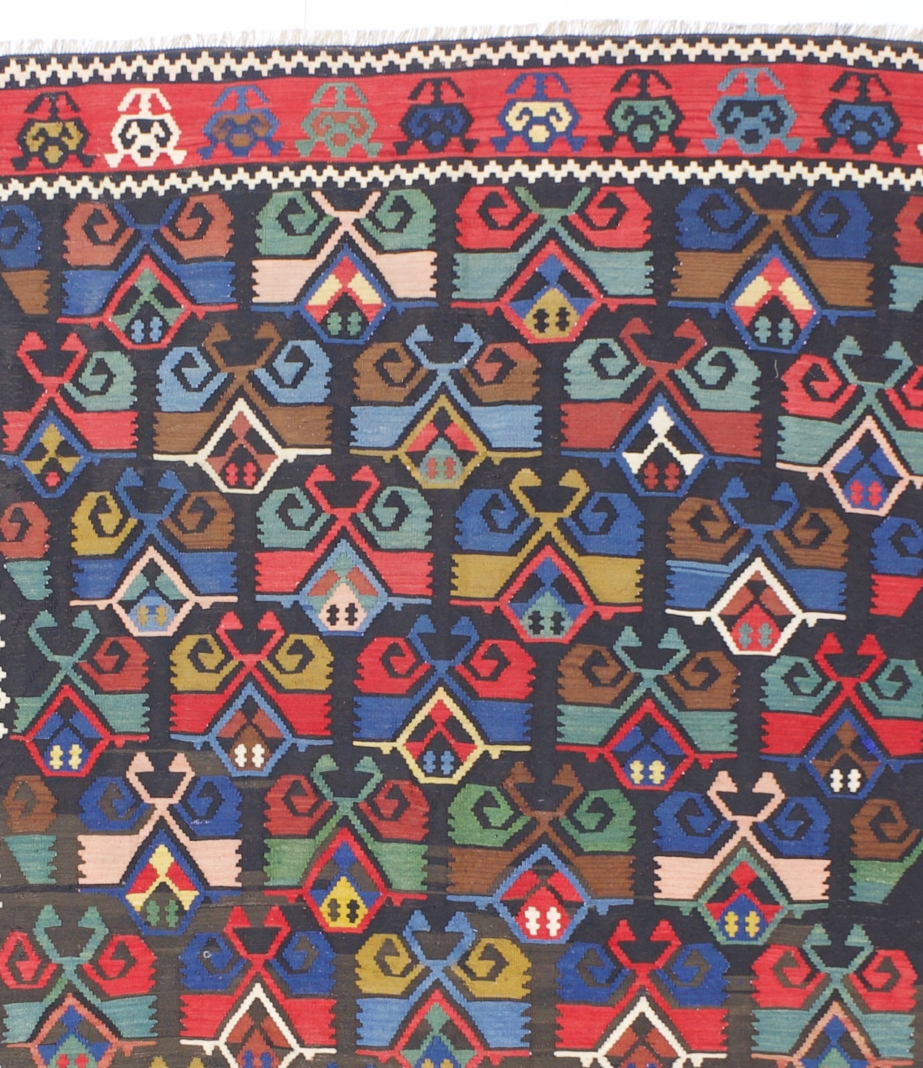 Antique Turkish Kilim Rug 5'6