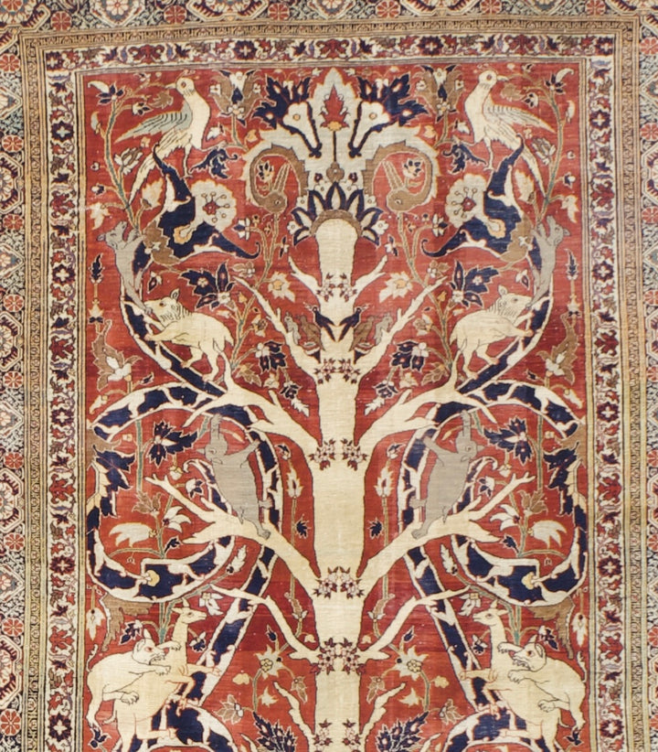 Extremely Fine and Rare Antique Persian Silk 4’2" x 6’0"