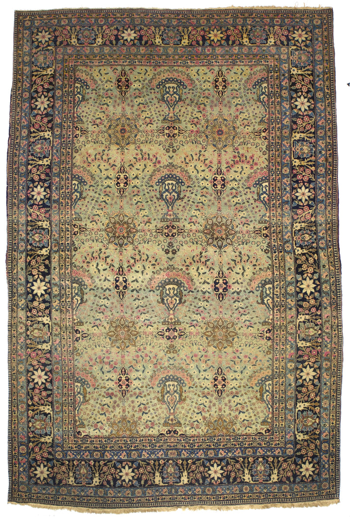 Antique Persian Tehran Rug 6'7" x 10'1"