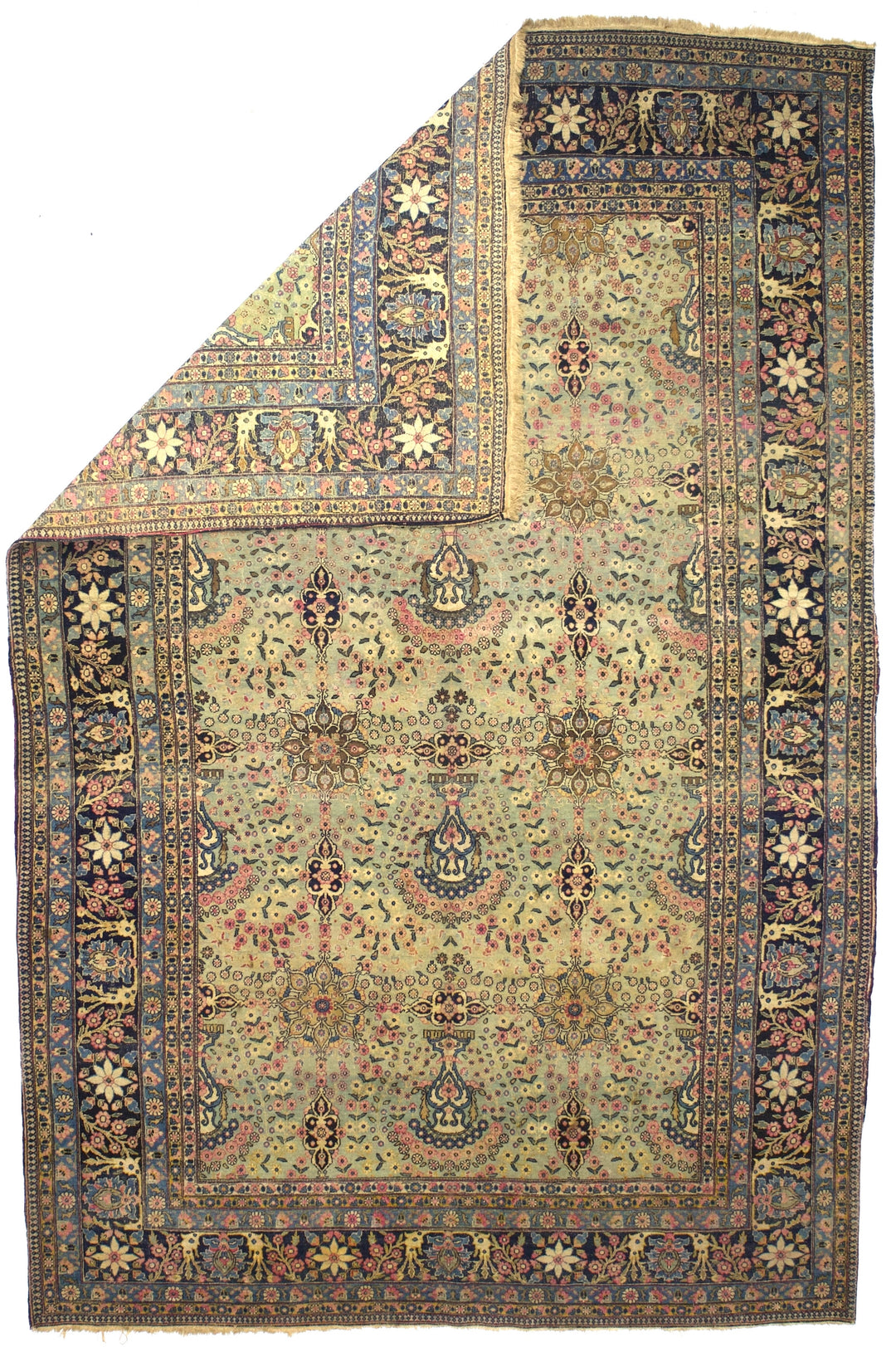 Antique Persian Tehran Rug 6'7" x 10'1"