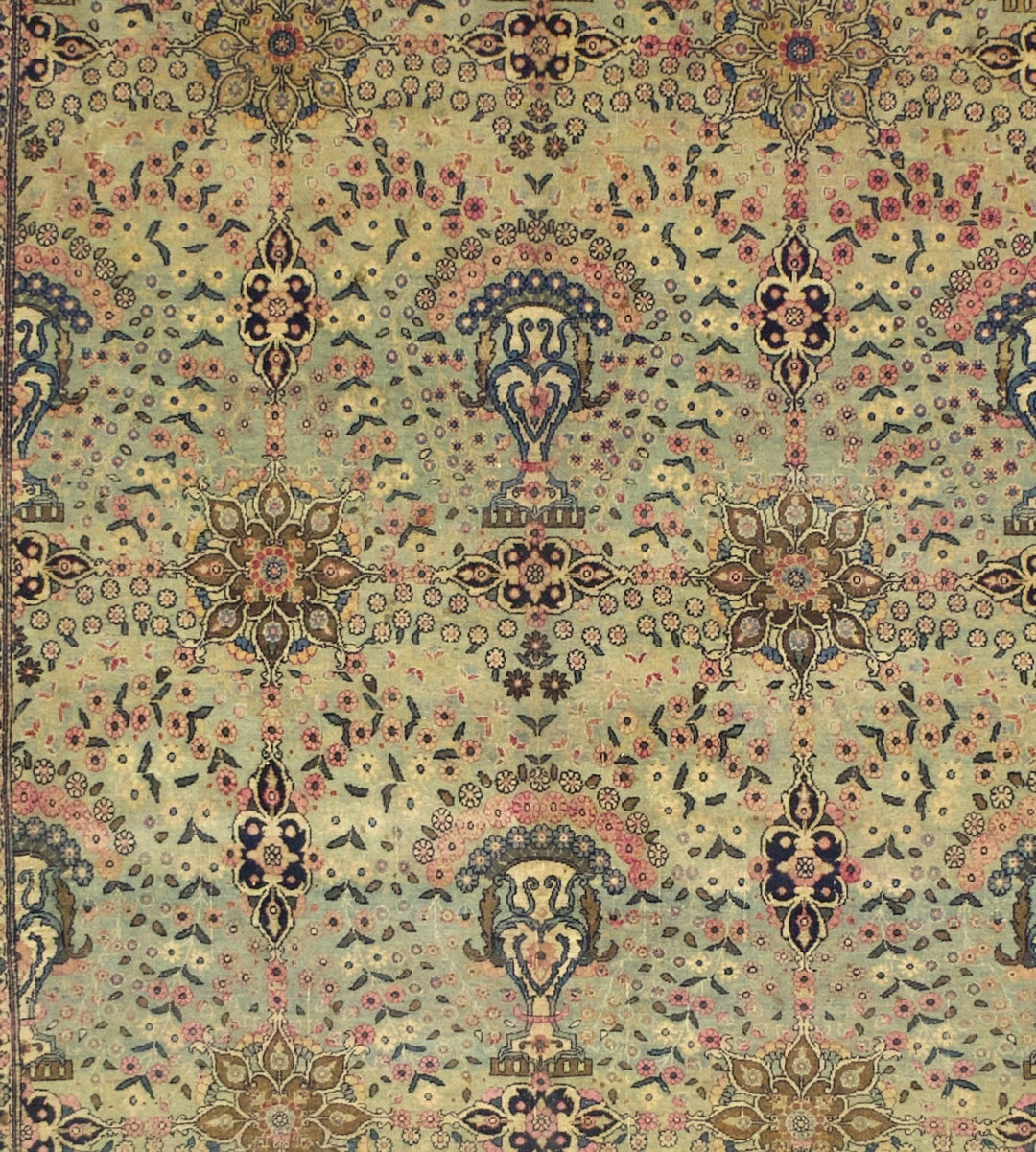 Antique Persian Tehran Rug 6'7" x 10'1"