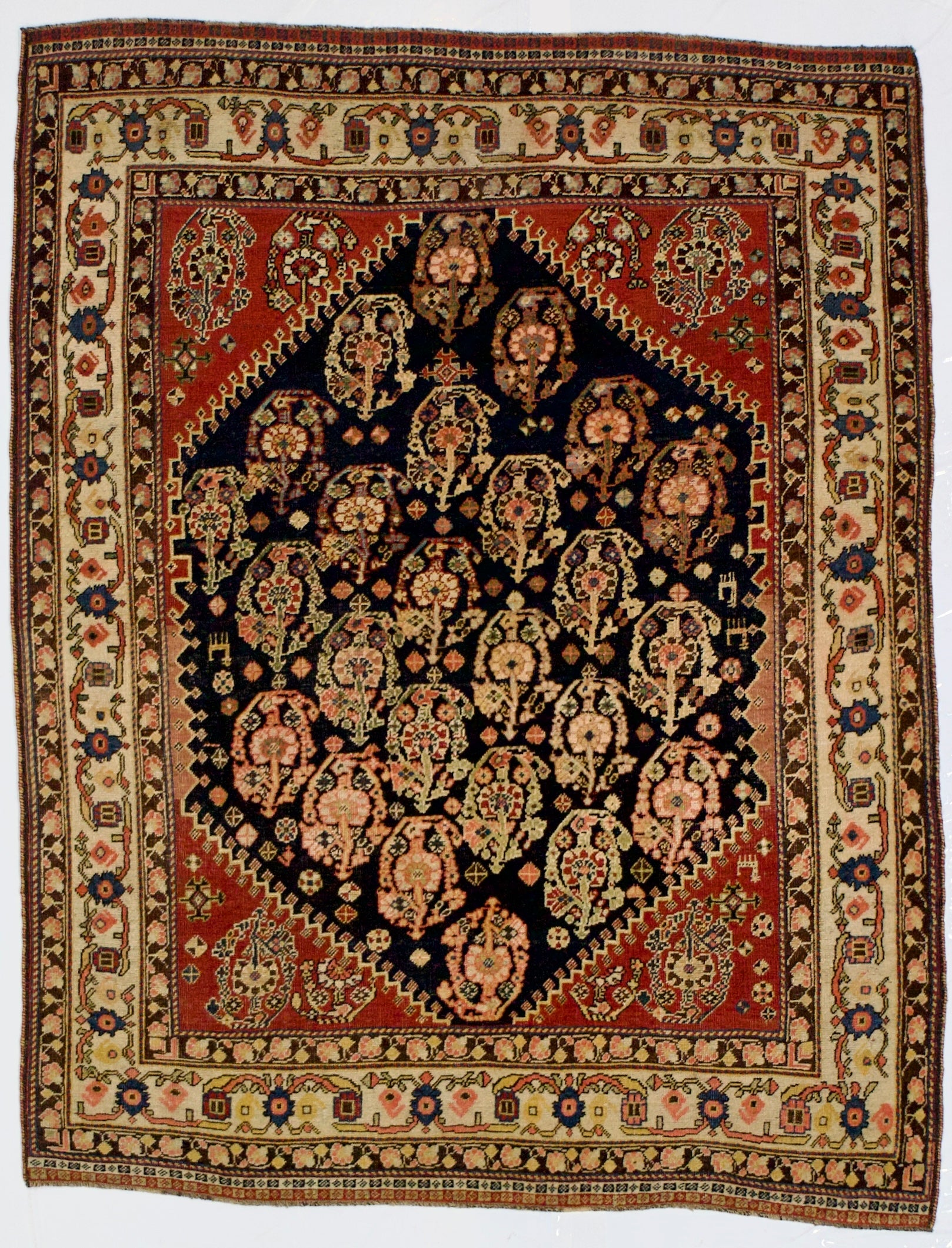 Antique Qashqai Rug 4'8