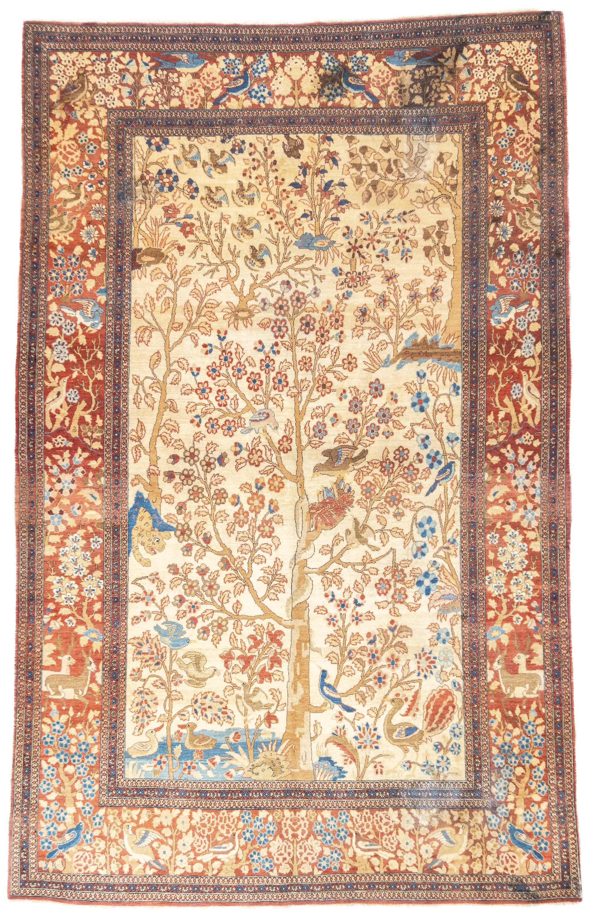 Antique Persian Tehran Rug 4'5'' x 7'0