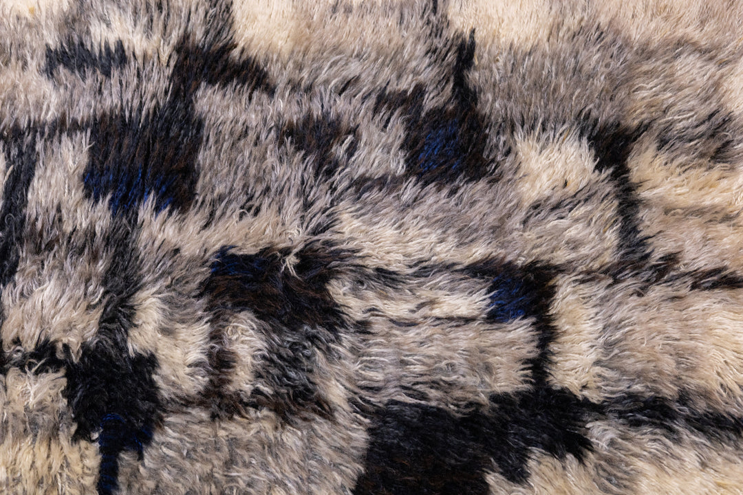 Vintage Swedish Wool Pile Rug 2'6'' x 4'4''