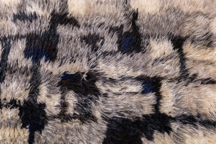 Vintage Swedish Wool Pile Rug 2'6'' x 4'4''