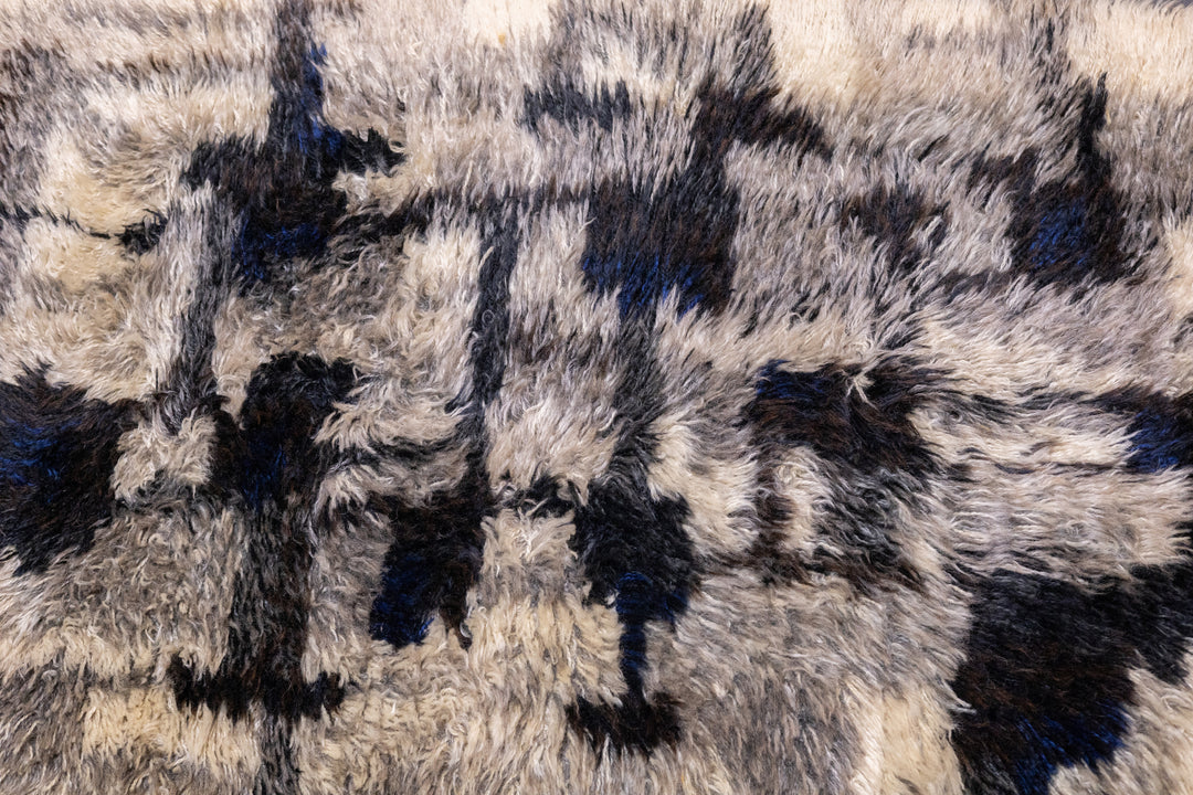 Vintage Swedish Wool Pile Rug 2'6'' x 4'4''