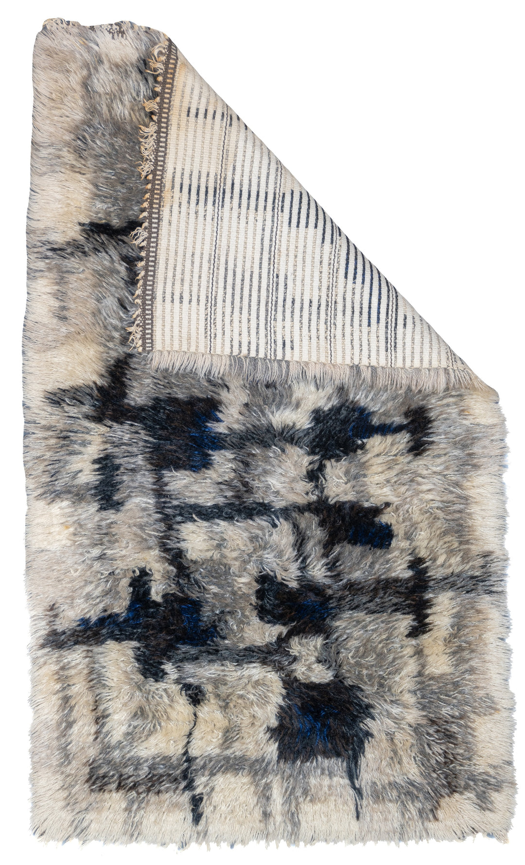 Vintage Swedish Wool Pile Rug 2'6'' x 4'4''