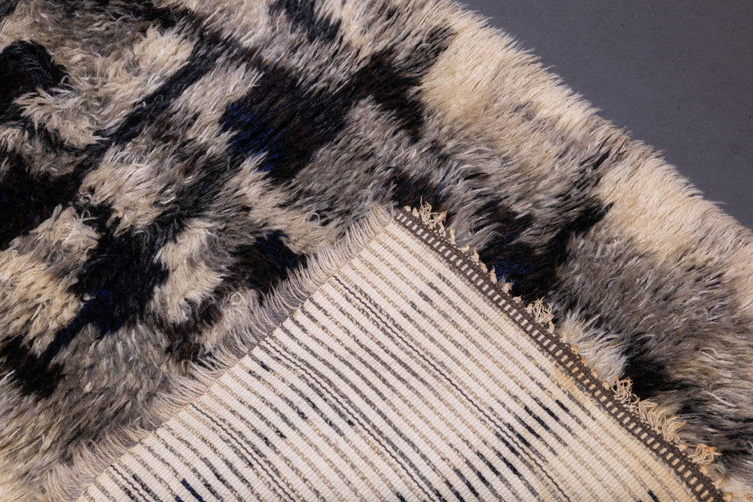 Vintage Swedish Wool Pile Rug 2'6'' x 4'4''