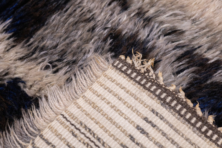 Vintage Swedish Wool Pile Rug 2'6'' x 4'4''