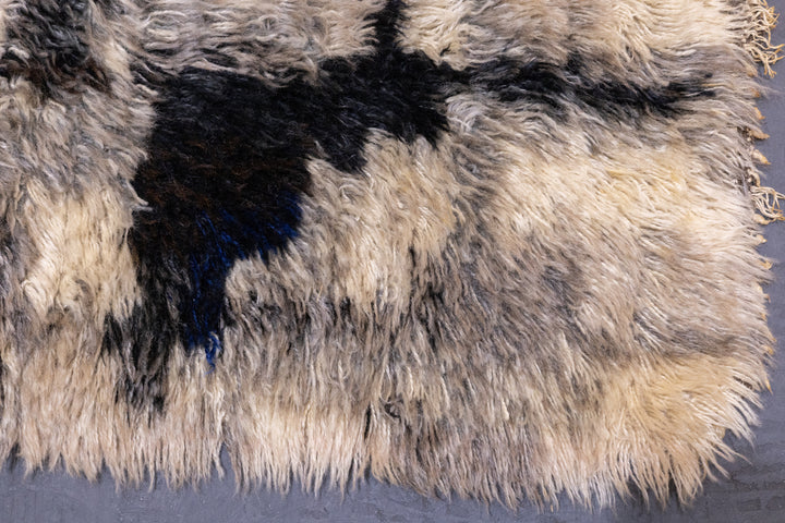 Vintage Swedish Wool Pile Rug 2'6'' x 4'4''