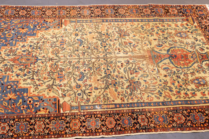Antique Farahan Sarouk Rug 4'3'' x 6'7''