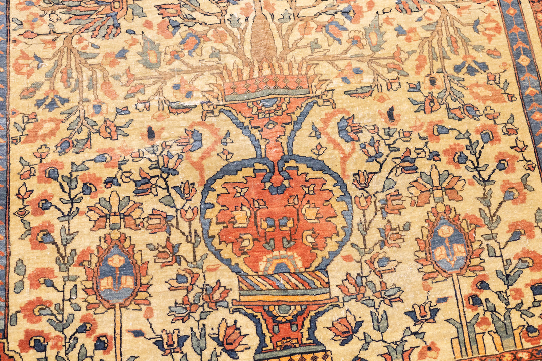 Antique Farahan Sarouk Rug 4'3'' x 6'7''