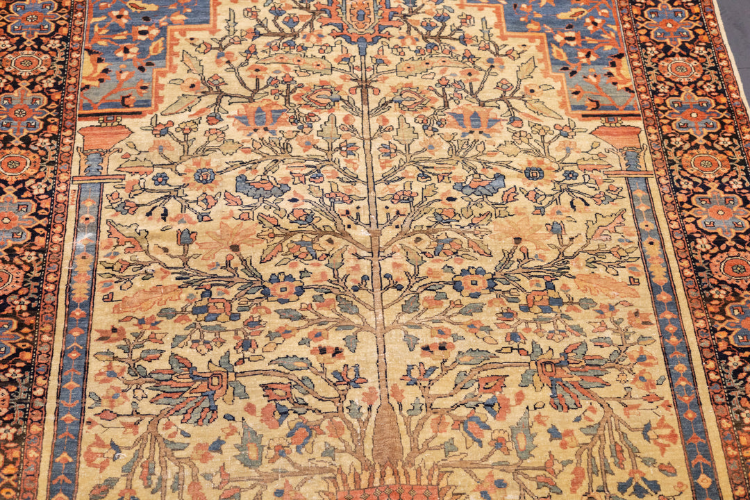 Antique Farahan Sarouk Rug 4'3'' x 6'7''