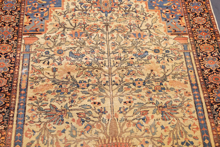 Antique Farahan Sarouk Rug 4'3'' x 6'7''