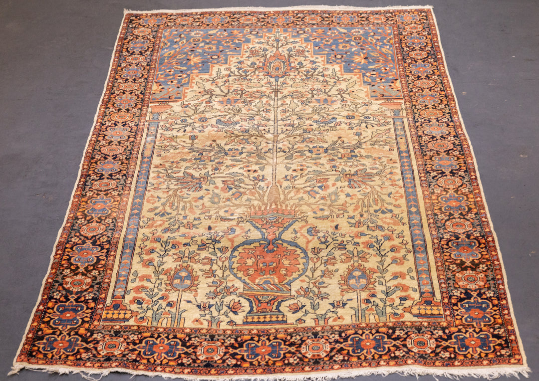 Antique Farahan Sarouk Rug 4'3'' x 6'7''