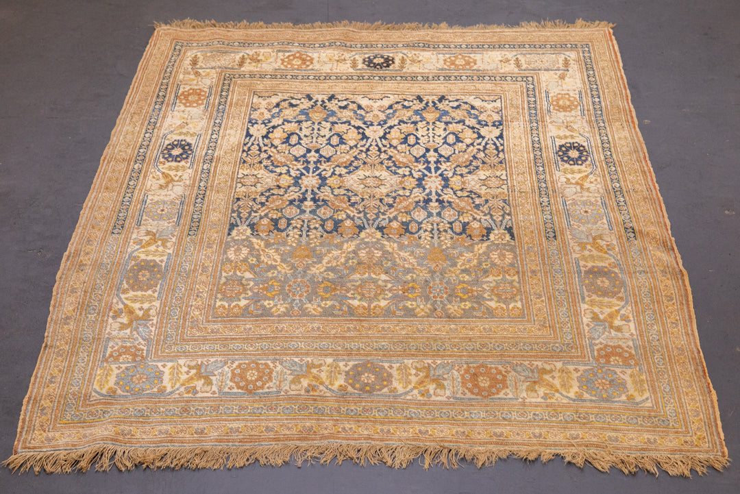 Antique Haji Jalili Tabriz Rug 4'5'' x 5'4''