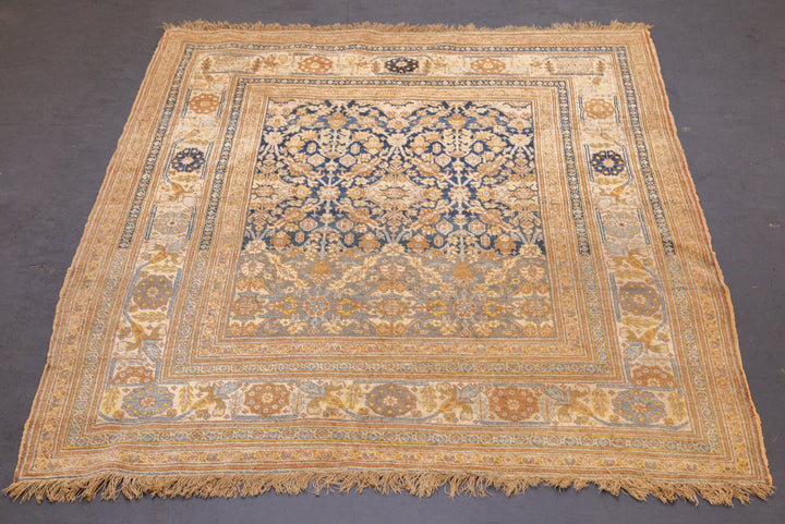 Antique Haji Jalili Tabriz Rug 4'5'' x 5'4''