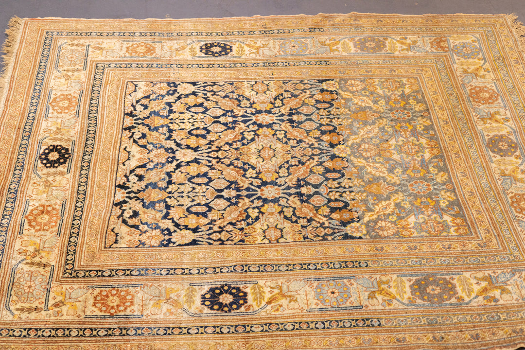 Antique Haji Jalili Tabriz Rug 4'5'' x 5'4''