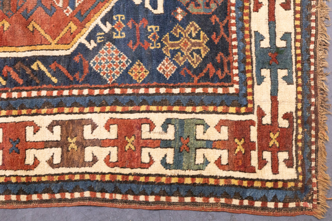 Antique Caucasian Kazak Rug 4'4'' x 8'0"