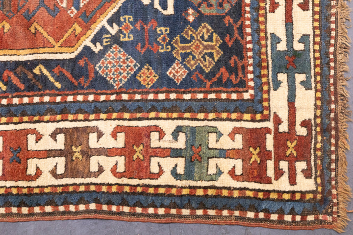 Antique Caucasian Kazak Rug 4'4'' x 8'0"