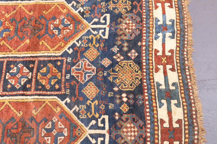 Antique Caucasian Kazak Rug 4'4'' x 8'0"
