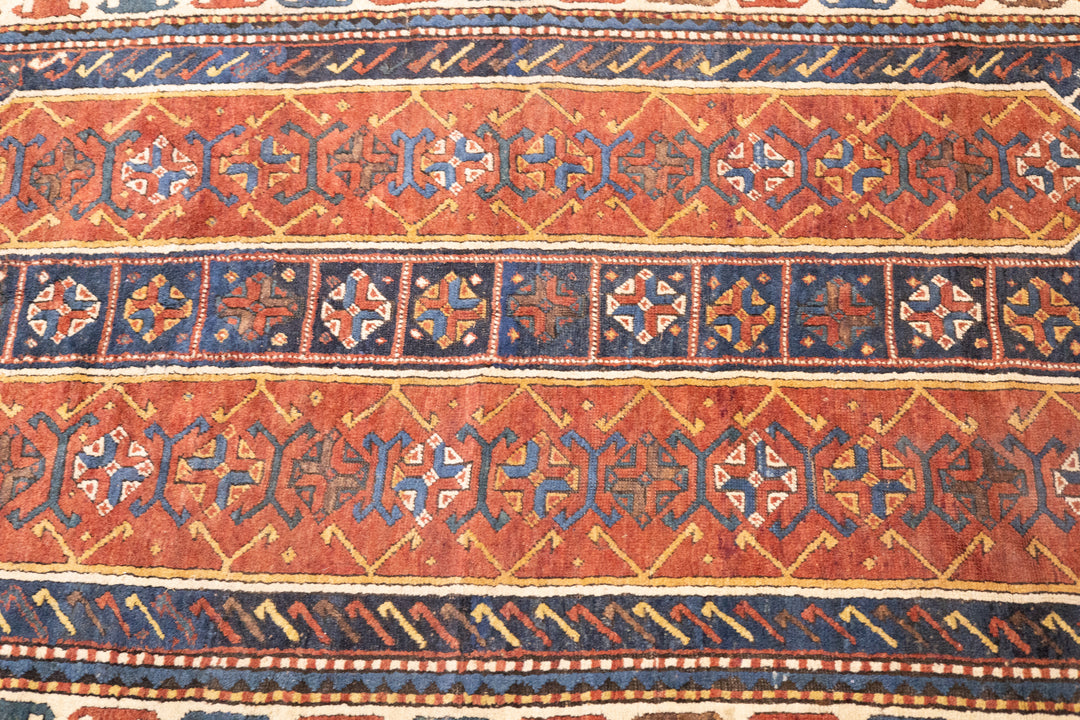 Antique Caucasian Kazak Rug 4'4'' x 8'0"
