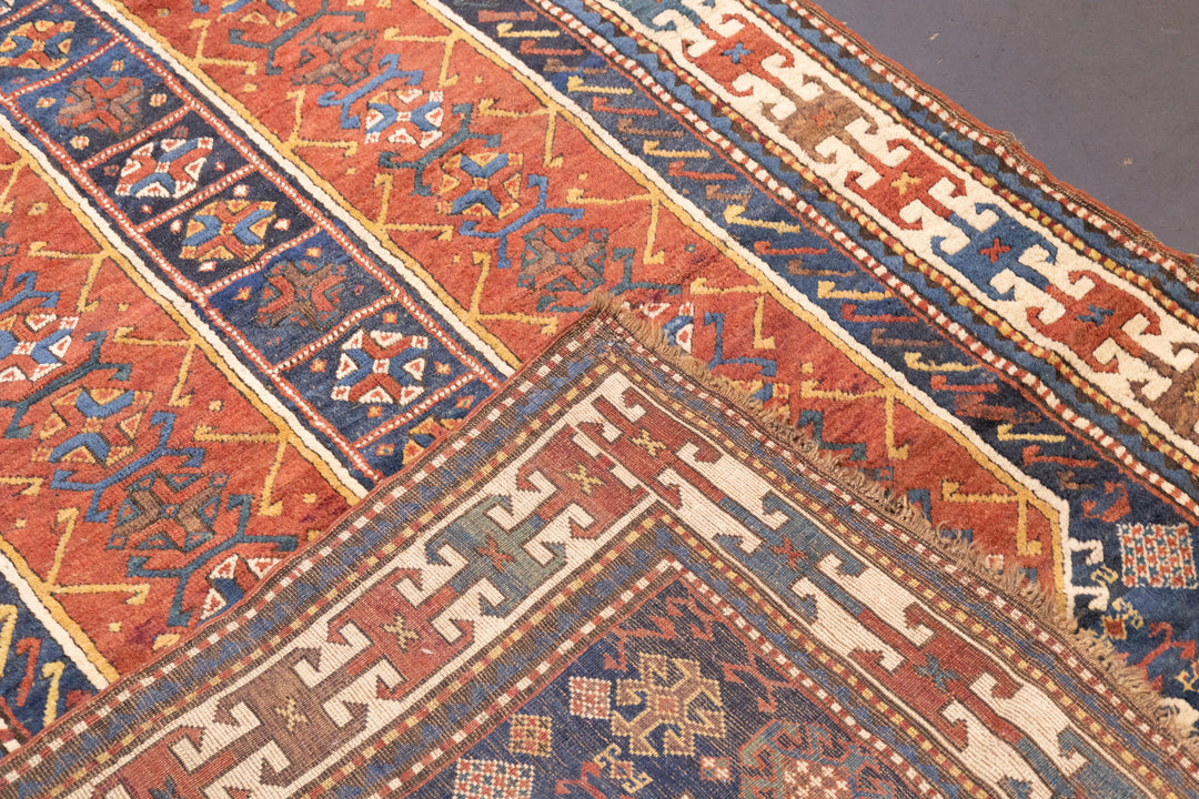 Antique Caucasian Kazak Rug 4'4'' x 8'0"