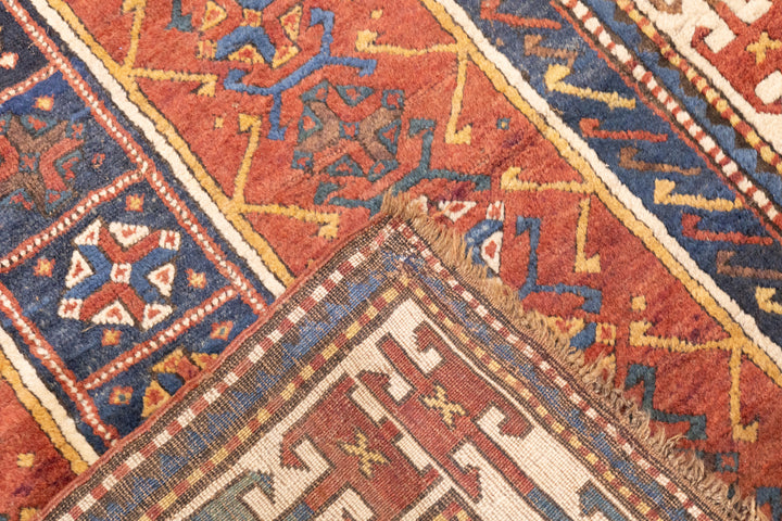 Antique Caucasian Kazak Rug 4'4'' x 8'0"