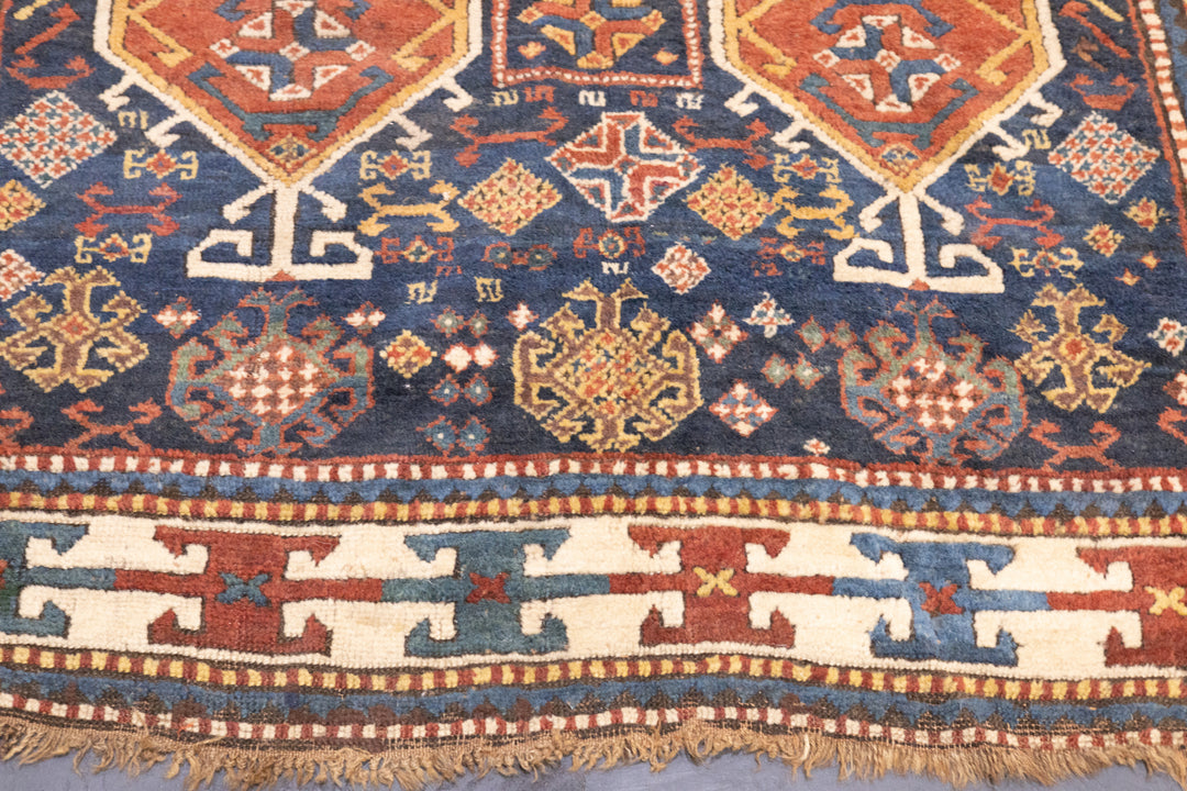 Antique Caucasian Kazak Rug 4'4'' x 8'0"