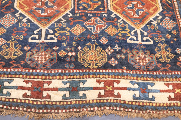 Antique Caucasian Kazak Rug 4'4'' x 8'0"