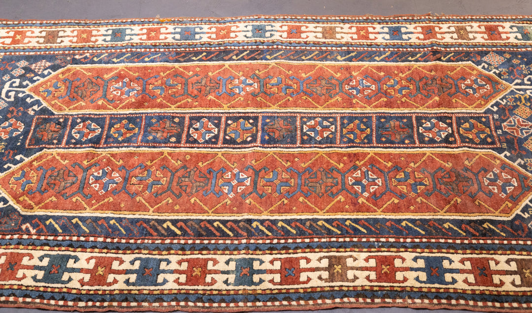 Antique Caucasian Kazak Rug 4'4'' x 8'0"