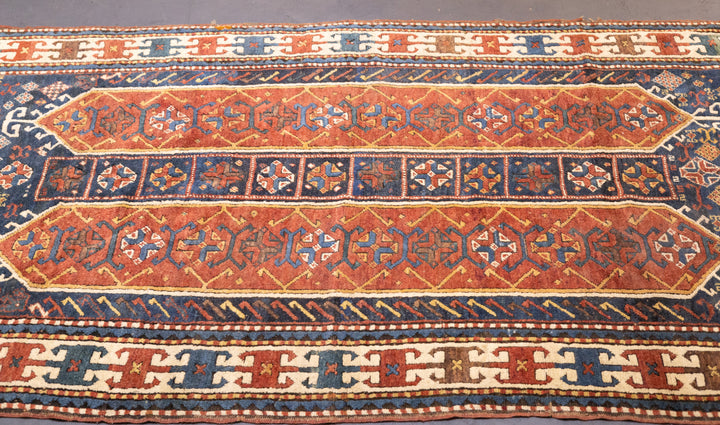 Antique Caucasian Kazak Rug 4'4'' x 8'0"