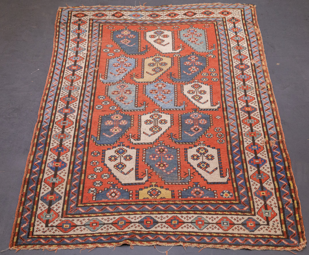 Antique Kazak Rug 3'9'' x 6'1''