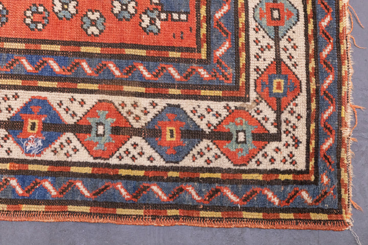 Antique Kazak Rug 3'9'' x 6'1''