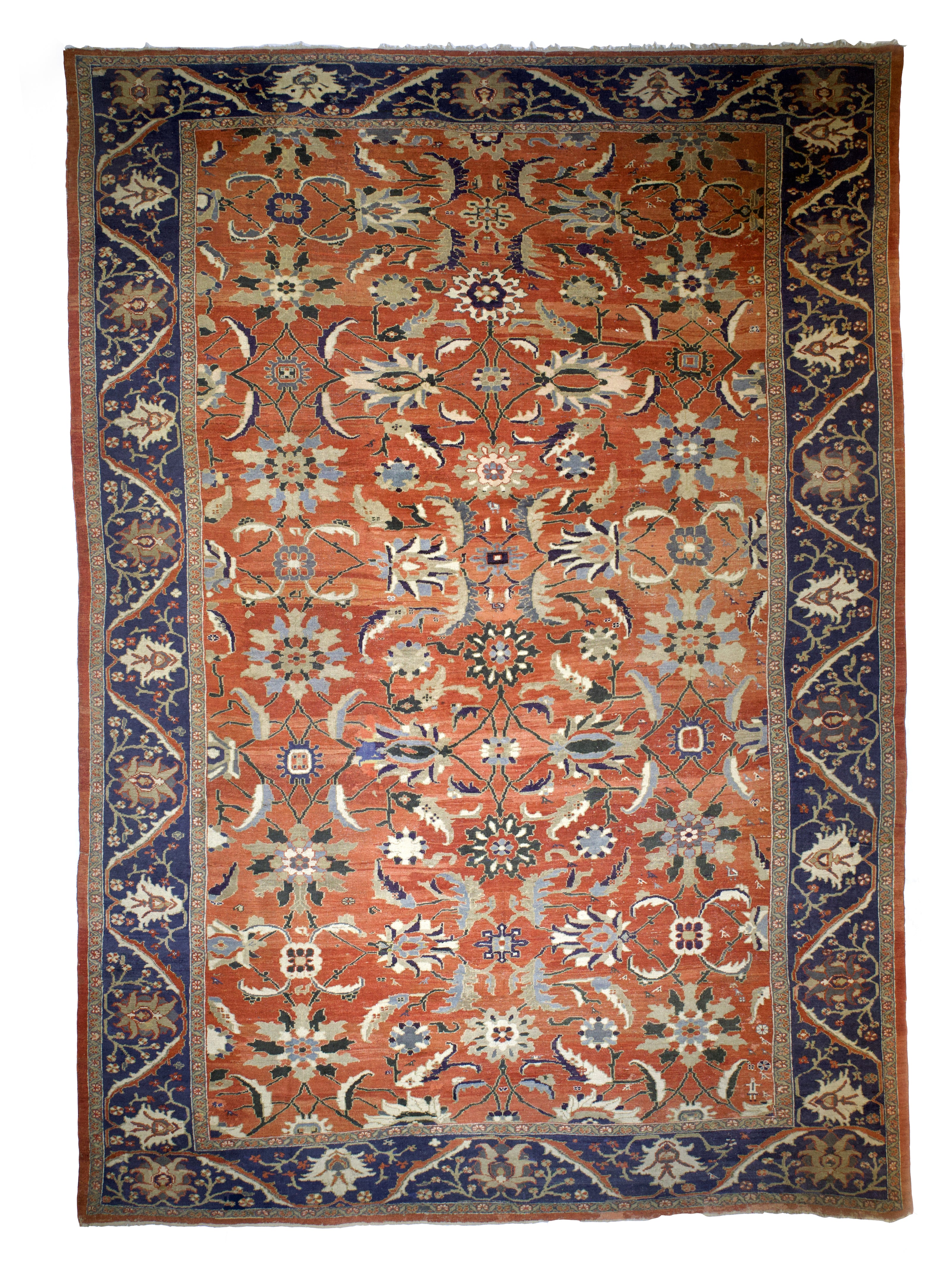 Fine Antique Sultanabad Mahal Rug 12'10