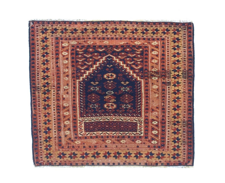 Antique Turkish Bergama Rug 3'5" x 3'6"