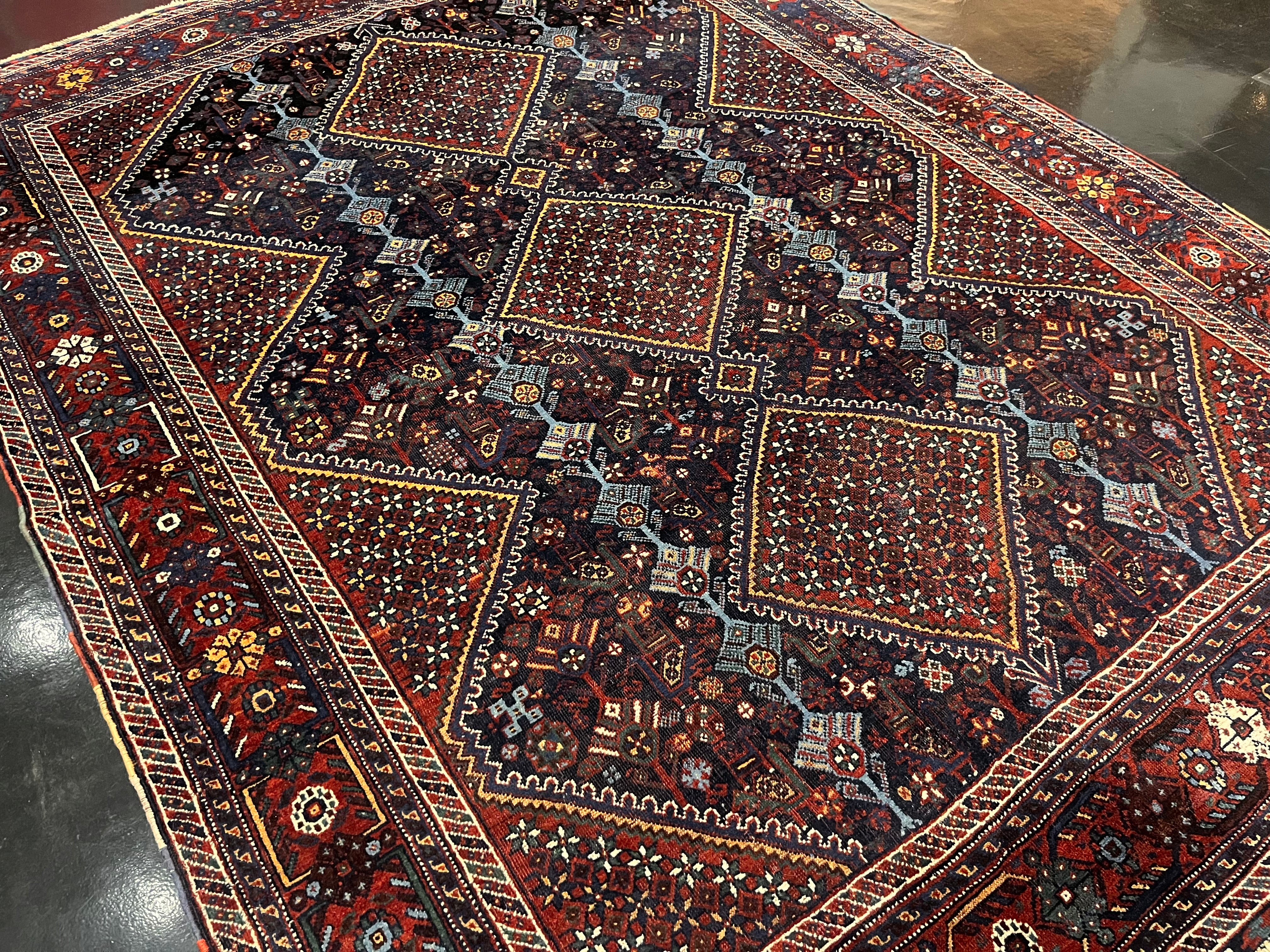 Antique Qashqai Rug 5'4” x 7'1” – Victor Gallery