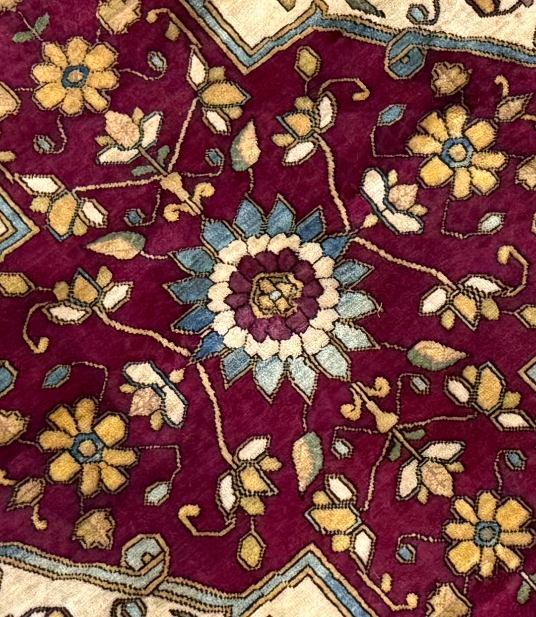 Extremely Fine and Rare Antique Silk Persian Rug 3’6” x 5’1”