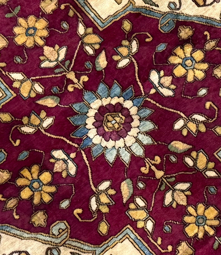 Extremely Fine and Rare Antique Silk Persian Rug 3’6” x 5’1”