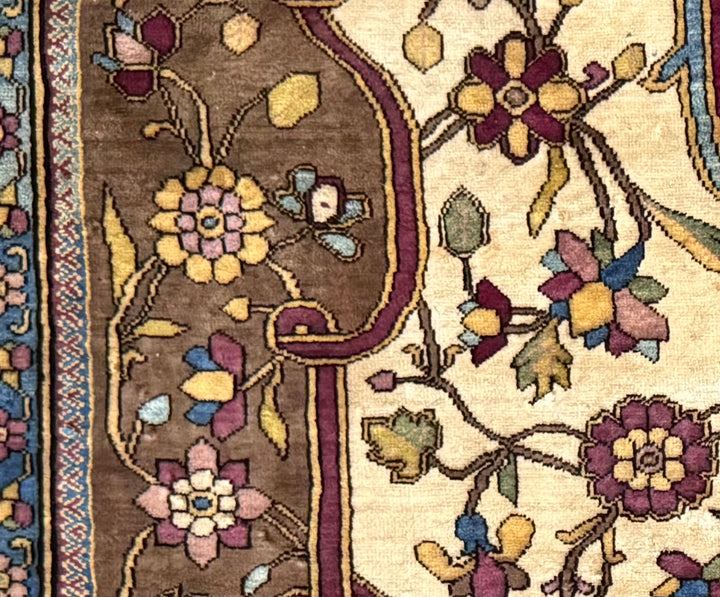 Extremely Fine and Rare Antique Silk Persian Rug 3’6” x 5’1”