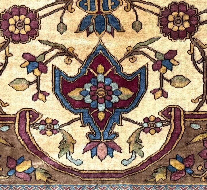 Extremely Fine and Rare Antique Silk Persian Rug 3’6” x 5’1”