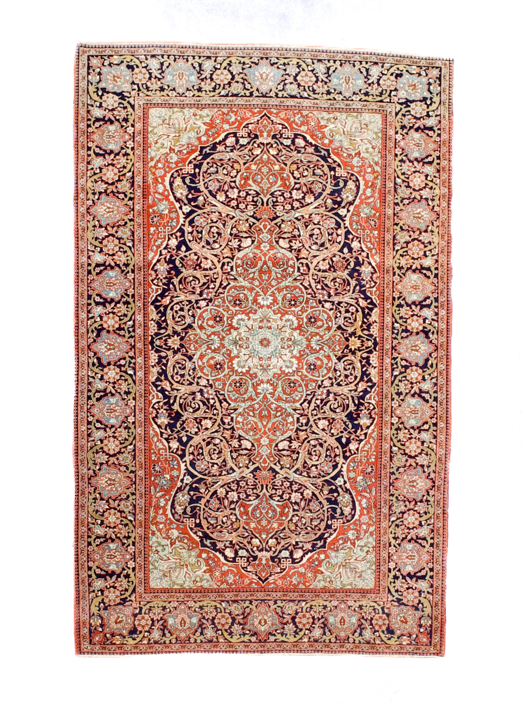 Antique Persian Mohtasham Kashan 4'3" x 7'