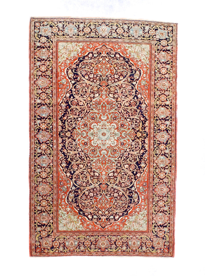 Antique Persian Mohtasham Kashan 4'3" x 7'