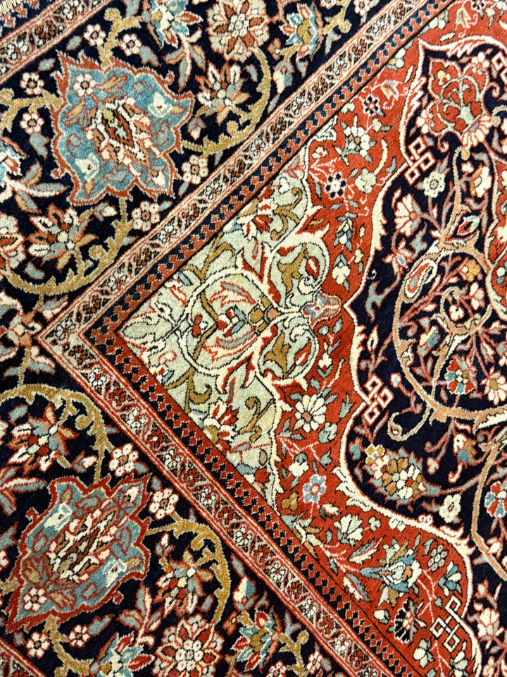 Antique Persian Mohtasham Kashan 4'3" x 7'