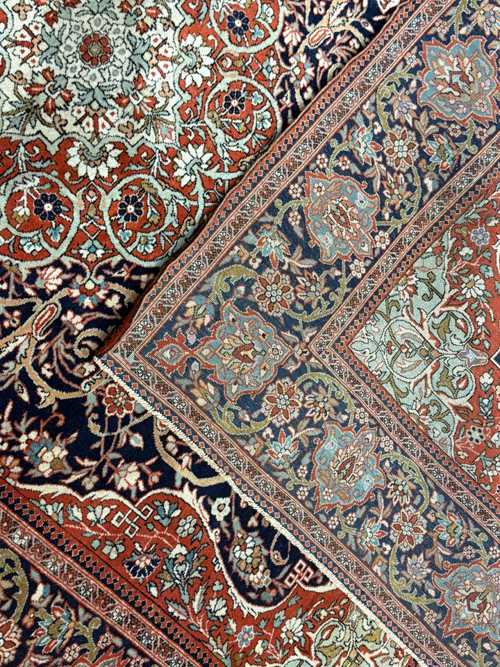 Antique Persian Mohtasham Kashan 4'3" x 7'