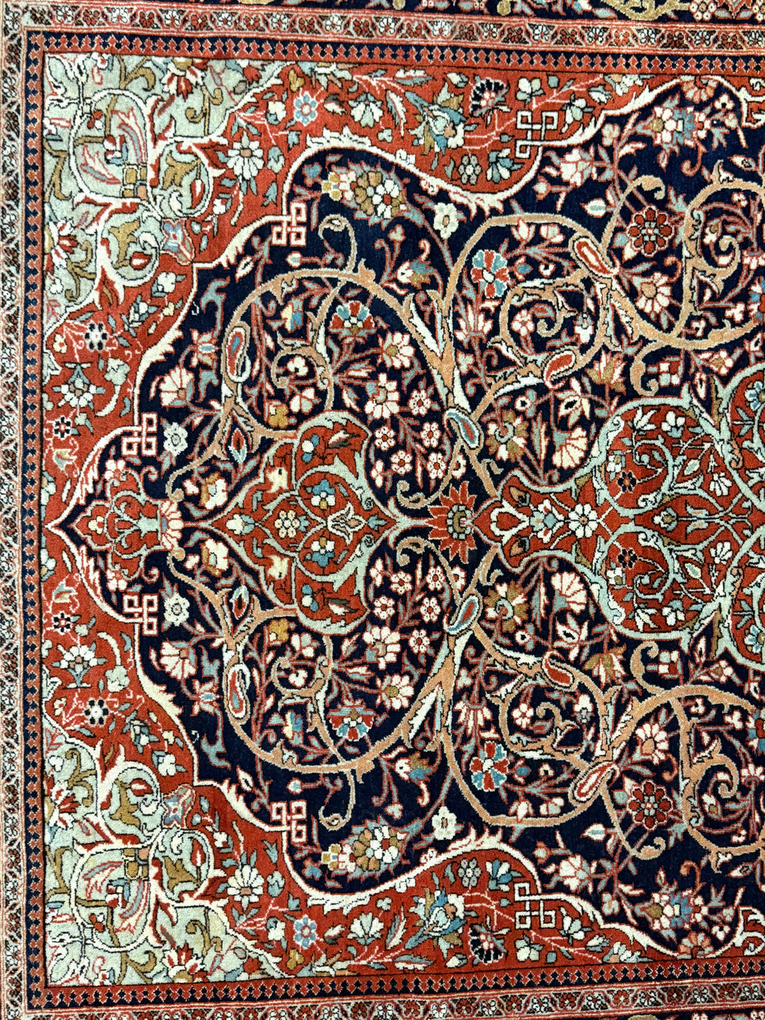 Antique Persian Mohtasham Kashan 4'3" x 7'